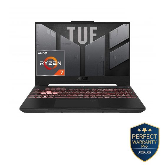 Asus TUF Gaming W11 FA507NUR-LP007W Laptop, AMD Ryzen 7 7435HS, 512GB SSD, 16GB RAM, 15.6 Inch FHD Display 144Hz, NVIDIA GeForce RTX 4050 6GB, Windows 11- Jaeger Gray