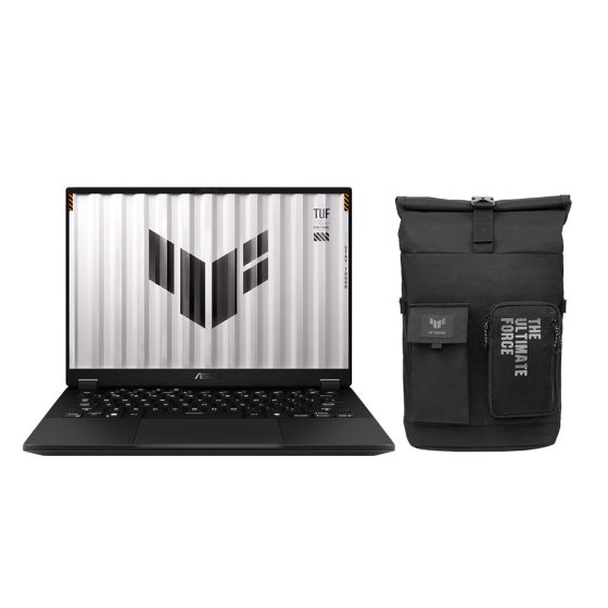 ASUS TUF A14 FA401WU-RG037W Gaming Laptop, AMD Ryzen AI 9 HX 370, 1TB NVMe M.2 SSD, 16GB RAM, 14 Inch, 2.5K, 165Hz, NVIDIA GeForce RTX 4050 6GB, Windows 11 - Jaeger Gray with P309 TUF Gaming M3 Backpack