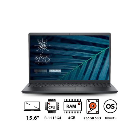 لاب توب ديل فوسترو 3510، انتل كور i3-1115G4، شاشة 15.6 بوصة FHD، هارد 256 جيجا SSD، رام 4 جيجا، كارت شاشة انتل UHD جرافيكس، اوبنتو - اسود