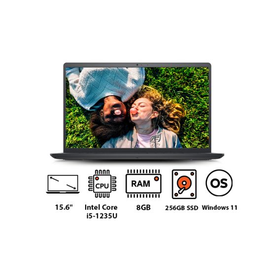 لاب توب ديل انسبيرون 15 3520، انتل كور i5-1235U، هارد M.2 PCIe NVMe SSD سعة 256 جيجا، 8 جيجا رام، شاشة بدقة FHD مقاس 15.6 بوصة بمعدل تحديث 120 هرتز، كارت شاشة انتل UHD جرافيكس، ويندوز 11 - اسود