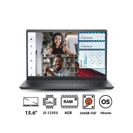 لاب توب ديل فوسترو 3520، انتل كور i5-1235U، هارد 256 جيجا SSD، رام 8 جيجا، شاشة 15.6 بوصة FHD، كارت شاشة انتل UHD جرافيكس، اوبنتو - اسود 