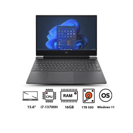 لاب توب اتش بي فيكتوس 15-fa1001ne جيمينج، انتل كور i7-13700H، سعة 1 تيرا SSD، رام 16 جيجا، شاشة 15.6 بوصة، دقة FHD، كارت شاشة انفيديا جي فورس RTX 4050 سعة 6 جيجا، ويندوز 11 - فضي 