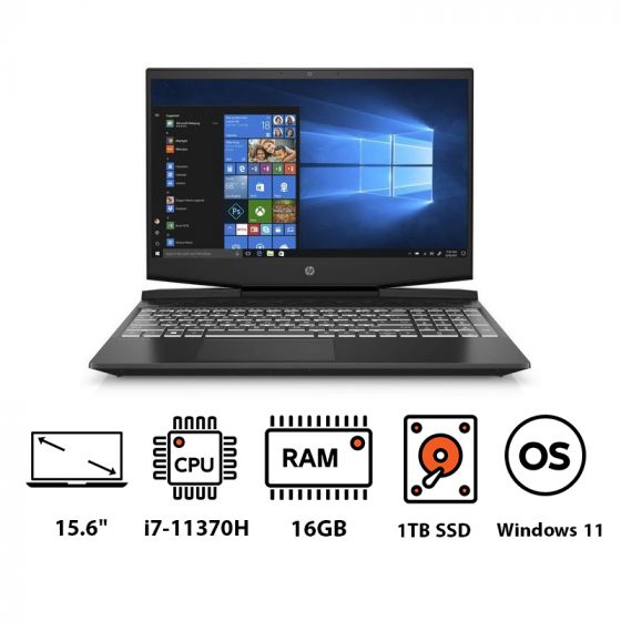 لاب توب العاب اتش بي 15-DK2110NE، انتل كور i7-11370H، شاشة 15.6 بوصة بدقة FHD، ذاكرة 1 تيرا SSD، رام 16 جيجا، كارت شاشة انفيديا RTX3050Ti سعة 4 جيجا، ويندوز 11 - اسود