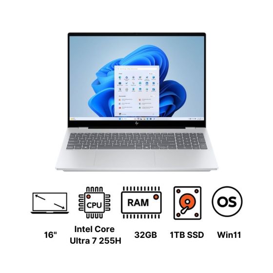 لاب توب اتش بي اومني بوك 7 AI 16-ay0004ne C0PR4EA، انتل كور الترا 7 255H، هارد 1 تيرا SSD، رام 32 جيجا، شاشة OLED مقاس 16 بوصة، بدقة 2K، ومعدل تحديث 120 هرتز، كارت شاشة انفيديا جي فورس RTX 4050 سعة 6 جيجا GDDR6، ويندوز 11 - فضي جلايشر
