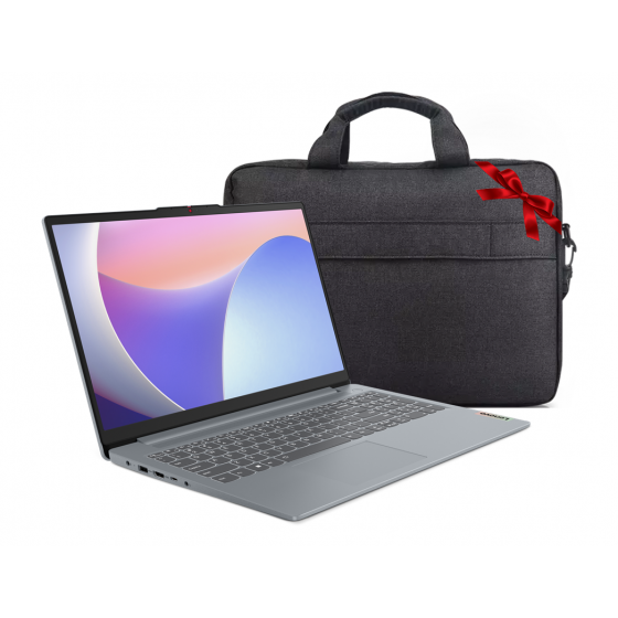 Lenovo IdeaPad Slim 3 15IAH8 Laptop, Intel Core i5-12450H, 512GB SSD, 8GB RAM, 15.6 Inch, FHD Display, Intel UHD Graphics, Windows 11-Arctic Grey, with Laptop Bag