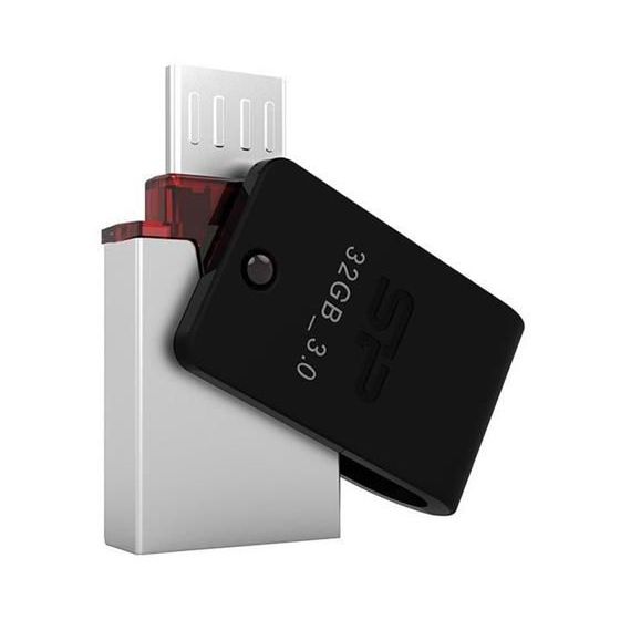 Silicon Power Flash Drive, 32GB, Black and Silver - X31 