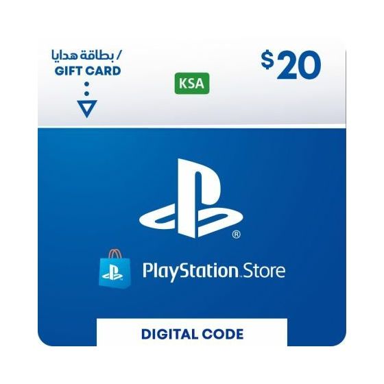 كارت ديجيتال PSN  سوني بلايستيشن 20 دولار - السعودية