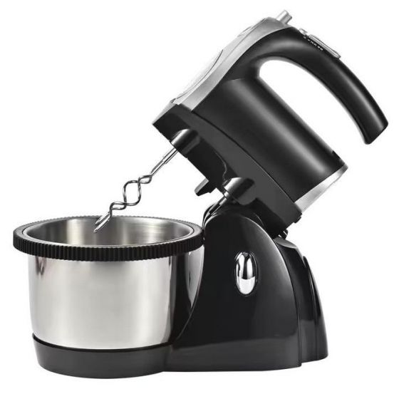 Raf Stand Mixer, 2 Liters, 1000 Watt, Black and Stainless Steel - R.6662