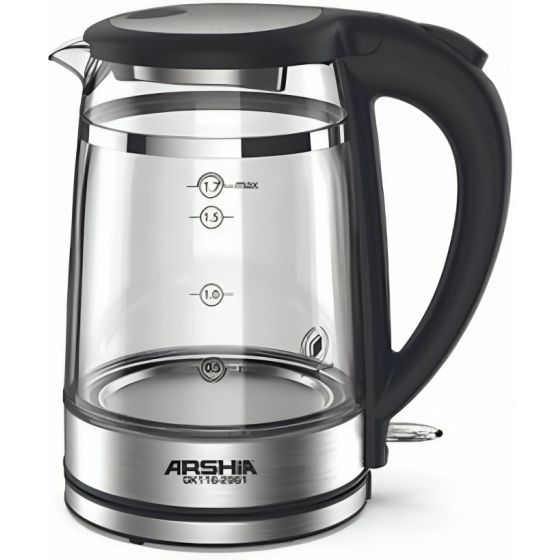 Arshia Electric Kettle, 1.7 Liters, 1800W, Black - GK116-2961