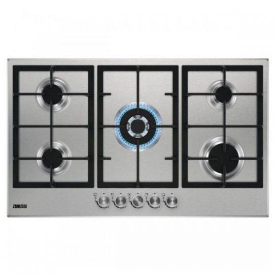 Zanussi Gas Built-In Hob, 5 Burners. Stainless Steel-  ZGH96524XS
