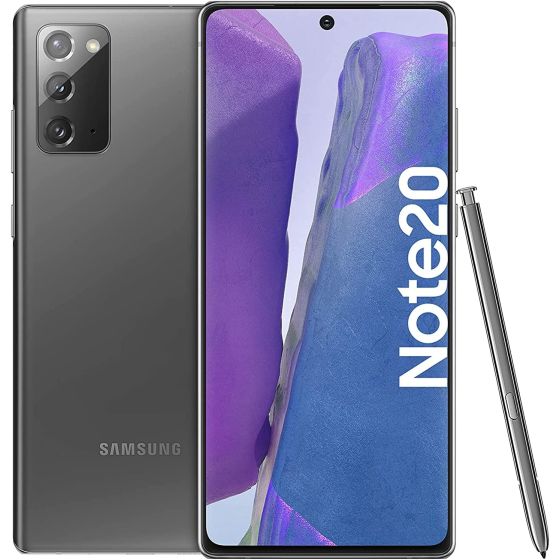 سامسونج جالكسي نوت 20 بشريحتين، 256 جيجا، 8 جيجا رام، شبكة 5G، رمادي - بدون ضمان