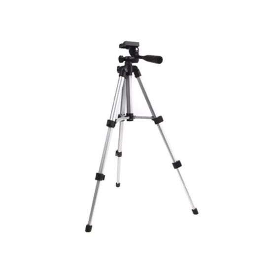 Portable Tripod For Cameras - Silver and Black