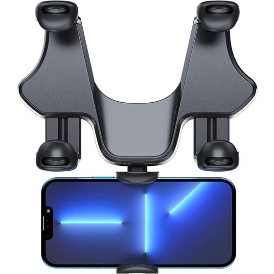 Blue Union Car Phone Mount, Thick Shell and Large Phone Friendly Long Arm Suction Cup Phone Holder for Car Dashboard Hands-Free Clip Phone Holder, Compatible with All Mobile Phones