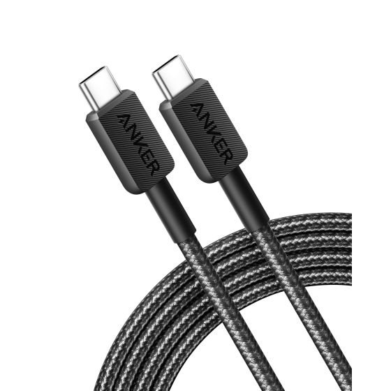 Anker 322 USB Type-C to USB Type-C Cable, 6 Feet, Black - A81F6H11
