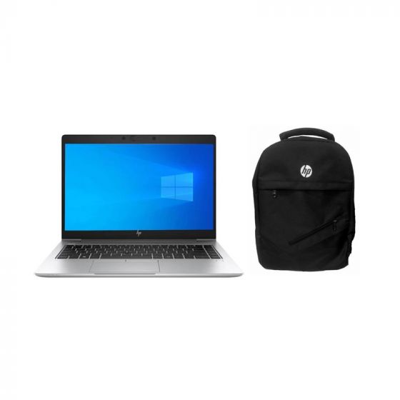 HP EliteBook MT45 Laptop, AMD Ryzen 3 Pro 3300U, 256GB SSD, 8GB RAM, 14 Inch FHD Display, AMD Radeon Vega 8 2GB, Windows 10 Pro - Silver with Bag (Pre-Owned), Grade A, 6 Months Warranty