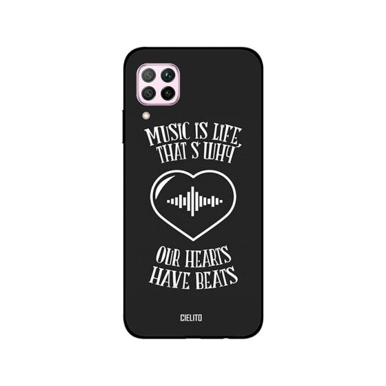 Cielito Music And Heart Beats Printed Back Cover for Huawei Nova 7i