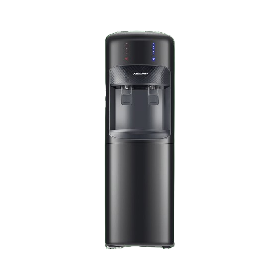 Koldair Classic Hot and Cold Water Dispenser With Fridge, 2 Taps - Black