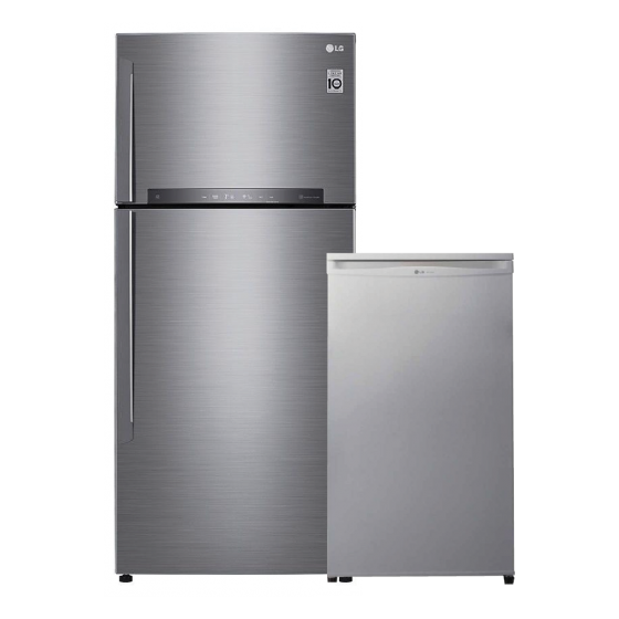 LG  Refrigerator, 506 Liters- GN-H722HLHU, With LG  Mini Bar, 95 Liters- GL-131SLQ