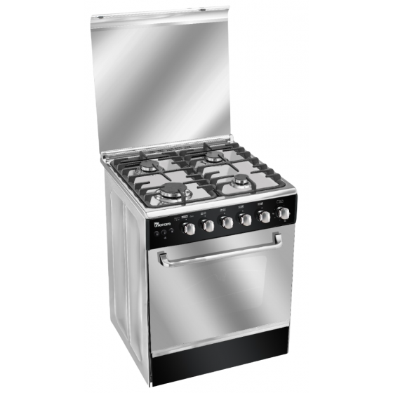 بوتجاز غاز يونيون اير، 4 شعلات، فضي- CF6060SSGC447-IFS