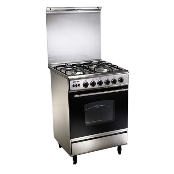 Unionaire Gas Cooker, 4 Burners, Stainless Steel-  CF6060SS-AP-447