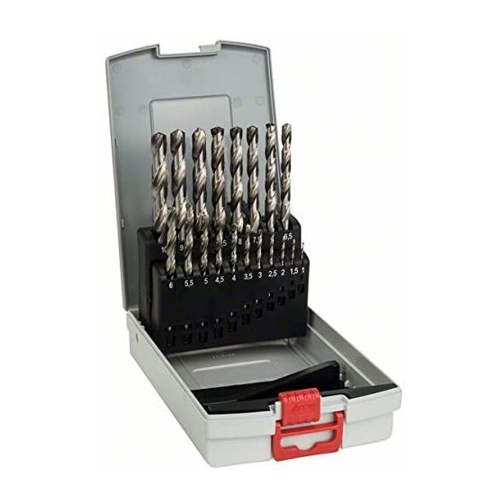Bosch Metal Drill Bit Cassettes Set, 1 mm to 10 mm, 19 pieces -2608587013