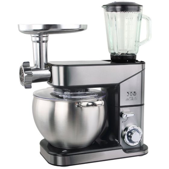 Black and White Stand Mixer, 10 Liters, 2000 Watts, Silver - SC623C