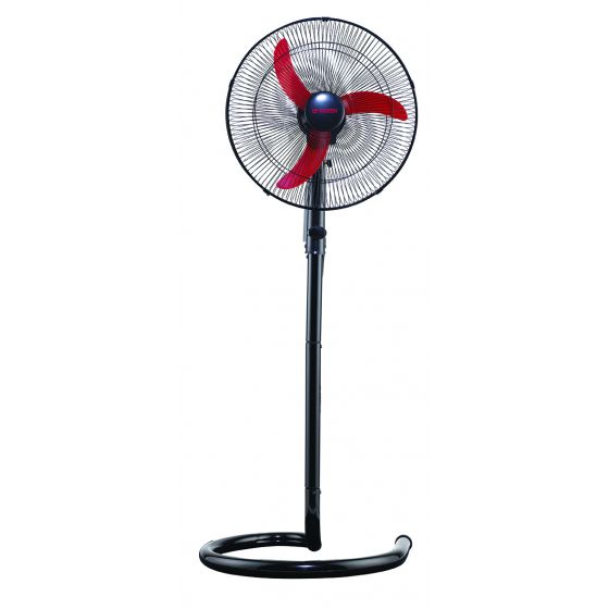 Fresh Shabah Stand Fan with Remote Control, 18 Inch, Black and Red
