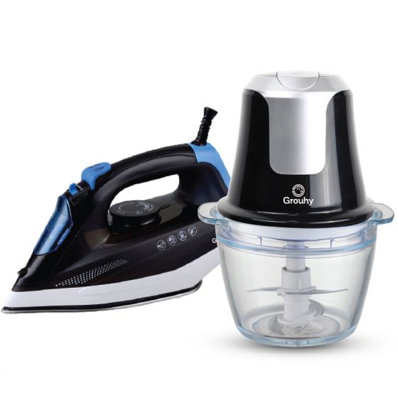 Set of Grouhy Chopper and Steam Iron