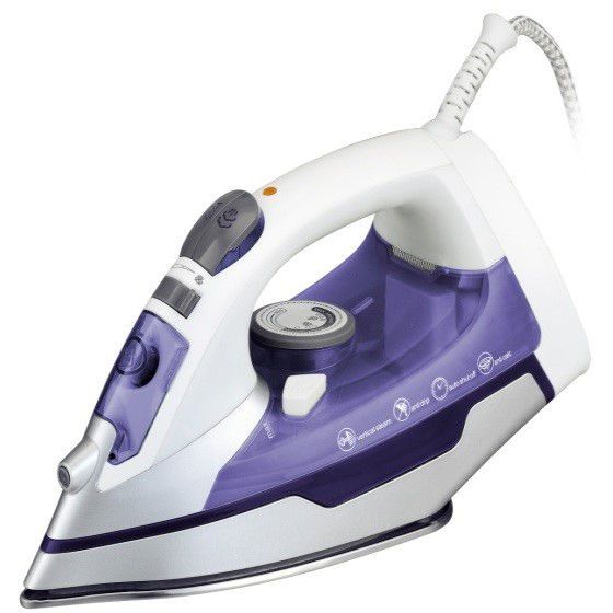 Media Tech Steam Iron, 2200 Watt, White \ Blue - MT-C2331