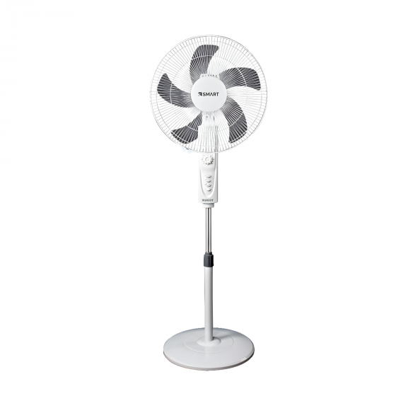S Smart Stand Fan, 18 Inch, White and Grey - SSF1802