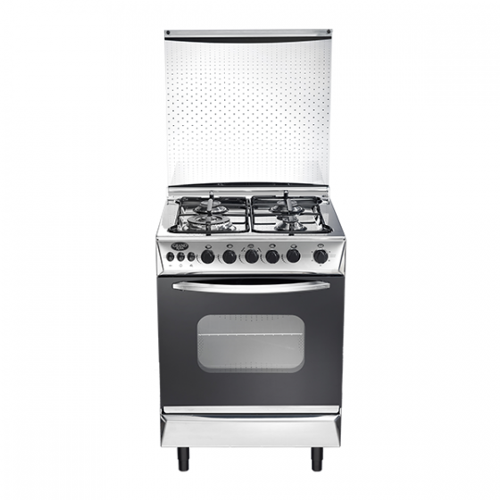 Universal Freestanding Grand Rosa Gas Cooker, 4 Burners, Stainless Steel, 60 cm - 5608-2