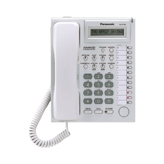 Panasonic Corded Single Line Telephone, White - KX-T7730