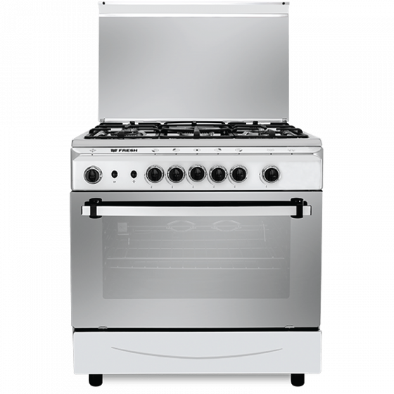 Fresh Italiano Gas Cooker, 5 Burners, Stainless Steel - 500003423