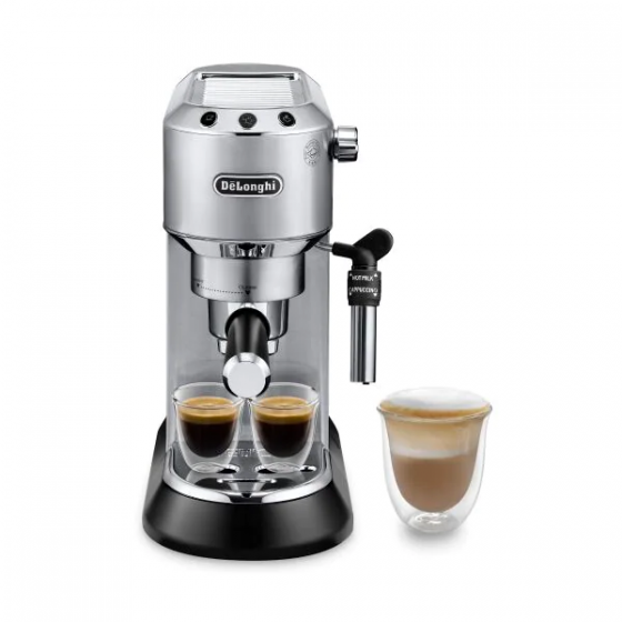 Delonghi Dedica Espresso Coffee Machine, Silver - EC685.M