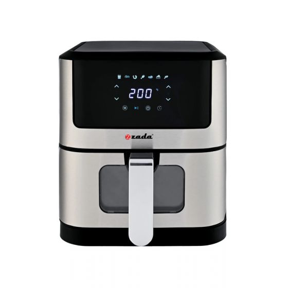 Zada  Digital Air Fryer, 6 Liters, 1500 Watt, Black and Silver - ZAF-65D