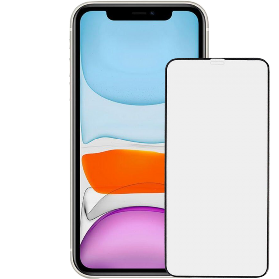 Apple iPhone 11, 128GB, 4GB RAM, 4G LTE - White with Glass Screen Protector