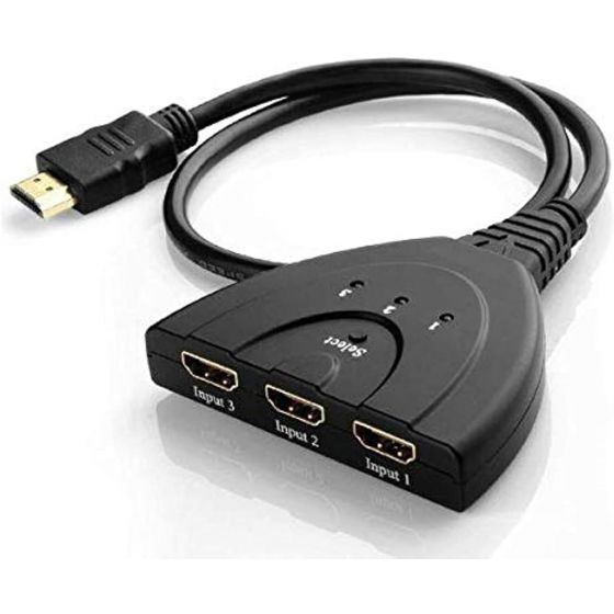 3 In 1 HDMI Splitter - Black