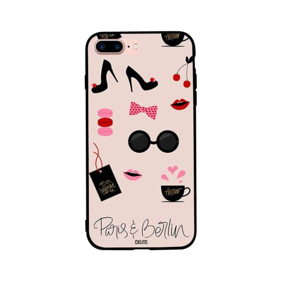 Paris And Berlin Girl Art Printed Back Cover for Apple iPhone 7 Plus
