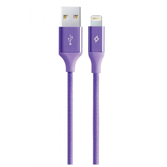 Ttec AlumiCable Lightning to USB Charge and Data Cable, 120 Cm - Purple