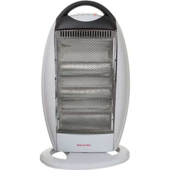   Natural Sky Halogen Heater, 3 Candles, Gray - AS-12 R REMOTE CONTROL