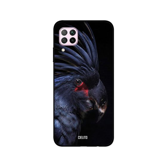 Cielito Praslin Black Parrot Printed Back Cover for Huawei Nova 7i