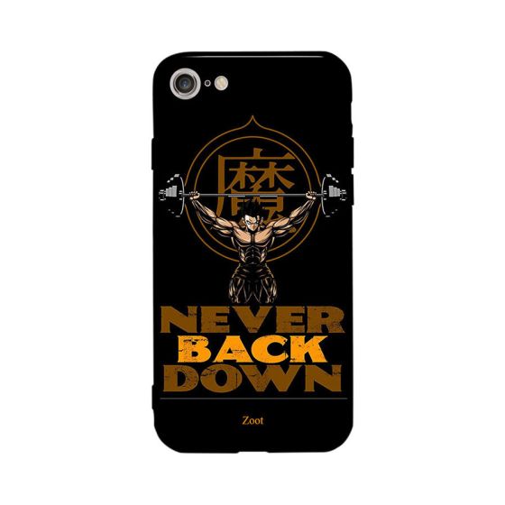 جراب ظهر بطبعة عبارة Never Back Down لابل ايفون 7