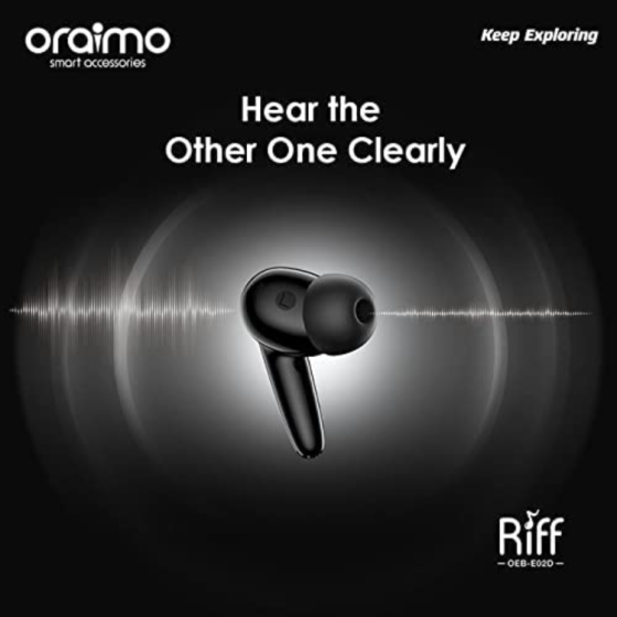 oraimo Riff  For Comfort True Wireless Earbuds  Black