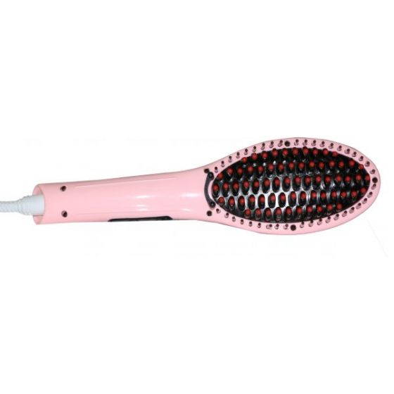 Fast Hair Straightener Hair Brush, Pink - HQT-906