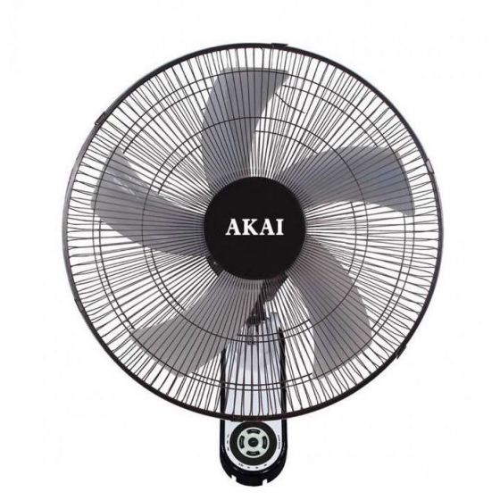 مروحة حائط اكاي بدون ريموت كونترول، 18 بوصة، اسود - AK-WF18