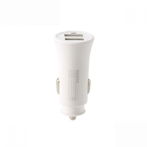 Remax Rocket Car Charger, 2.4 A, 2 Ports, White - RCC-217
