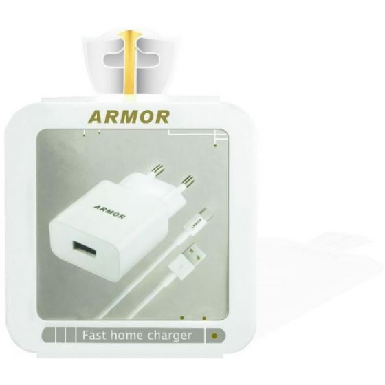 شاحن حائط ارمور مع كابل USB فئة C - ابيض