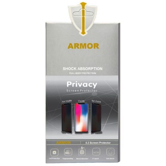 شاشة حماية للخصوصية ارمور سامسونج جالكسي A12 - اسود شفاف
