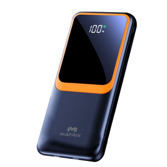 Matrix M10 Power Bank, 10000 mAh, 3 Ports, Black