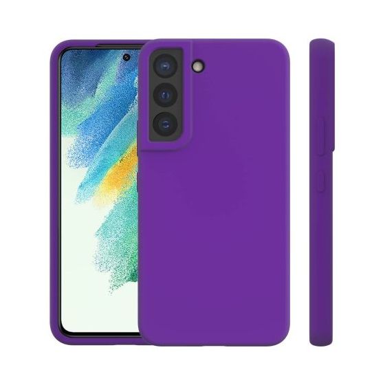 Stratg Silicone Back Cover for Samsung Galaxy S21 Fe - Dark Purple